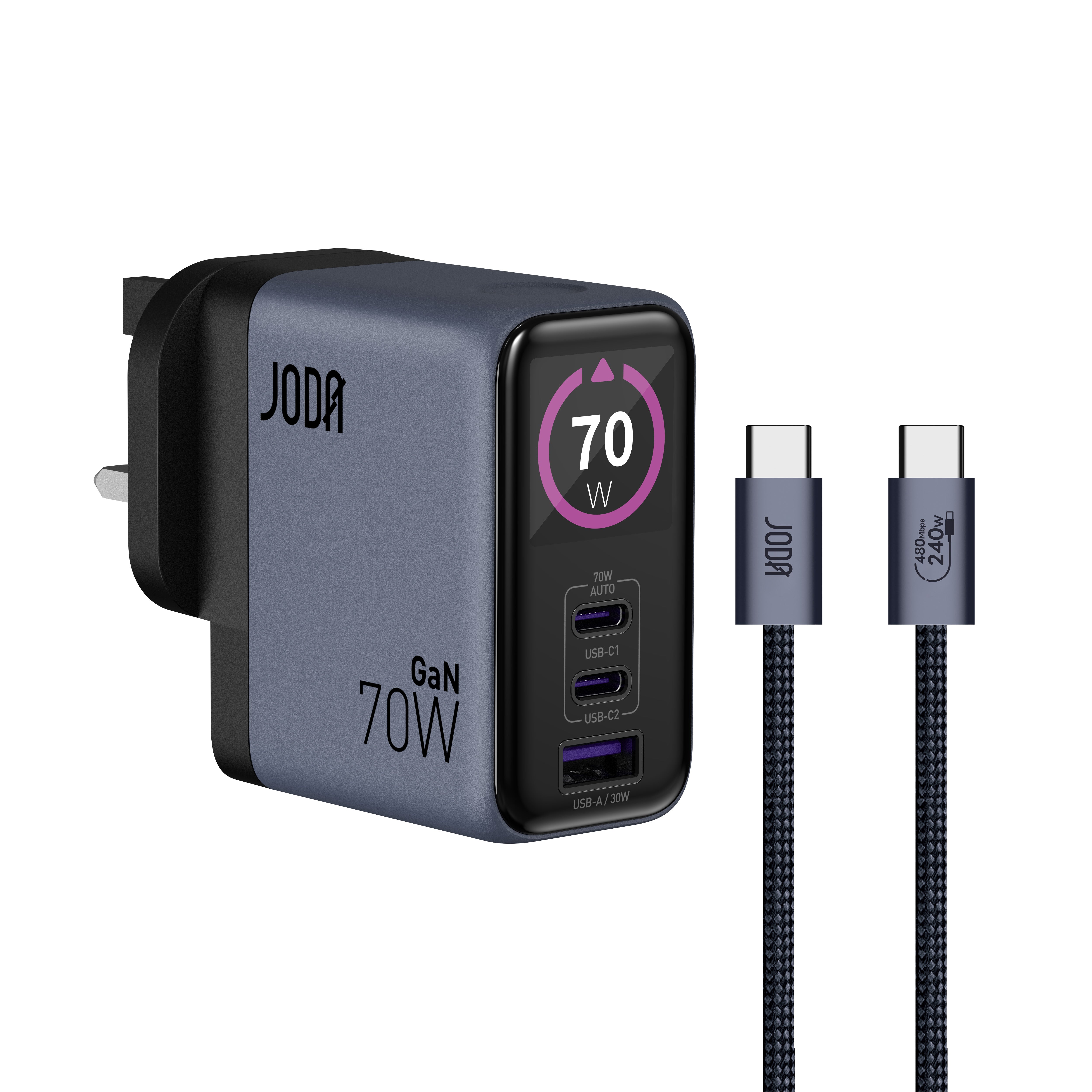 JODA VoltLux 70 70W USB-C GaN Wall Charger
