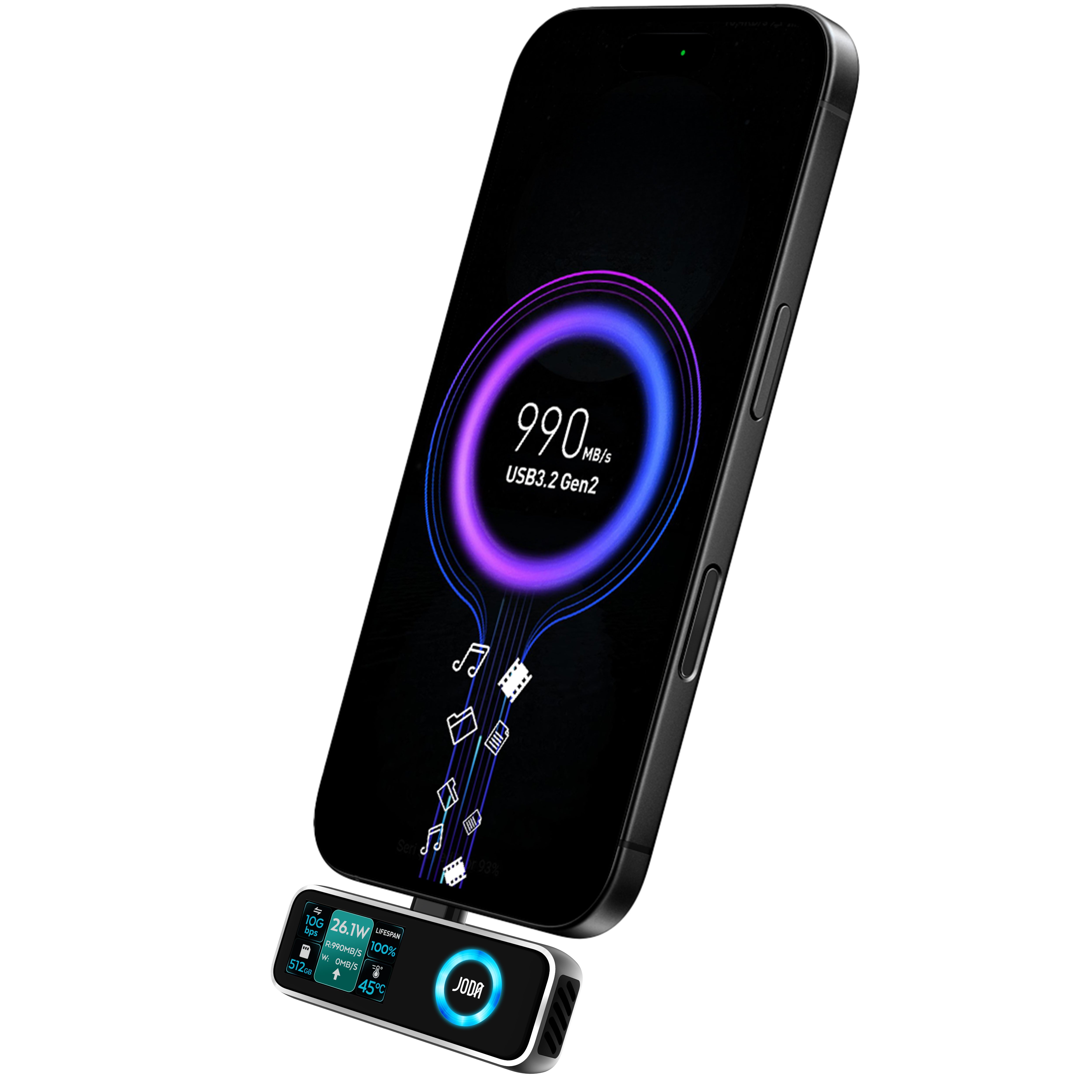 Byte 512 512G Portable SSD USB-C Storage Hub
