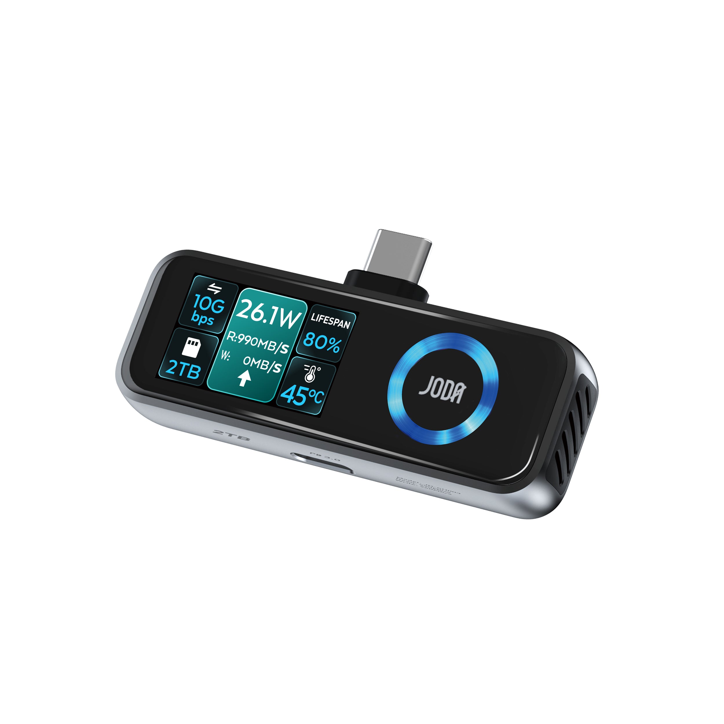 BYTE 2048 2TB Portable SSD USB-C Stoarge Hub Black